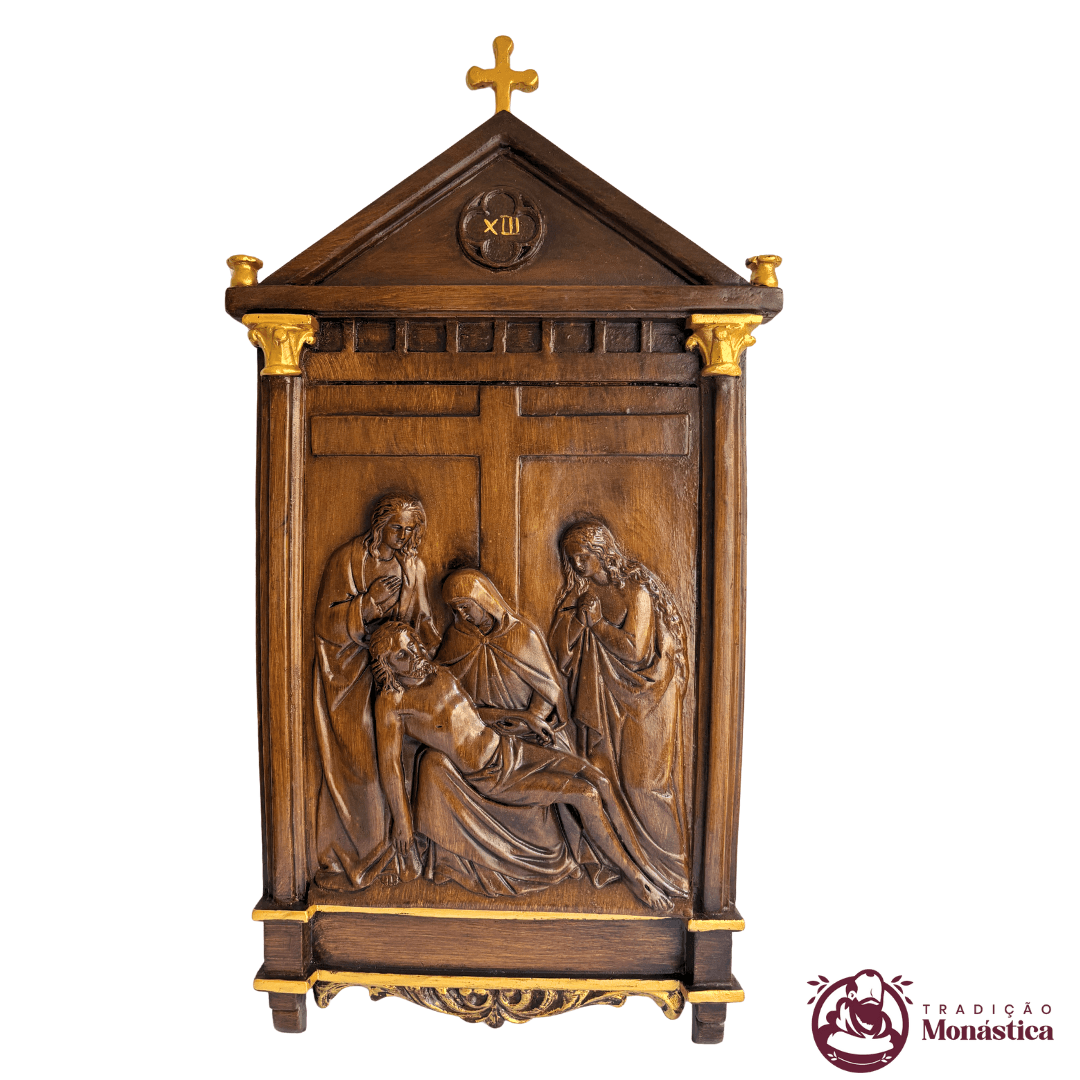 Via Sacra feita em Resina com 15 Estações - Madeira Romana - 12