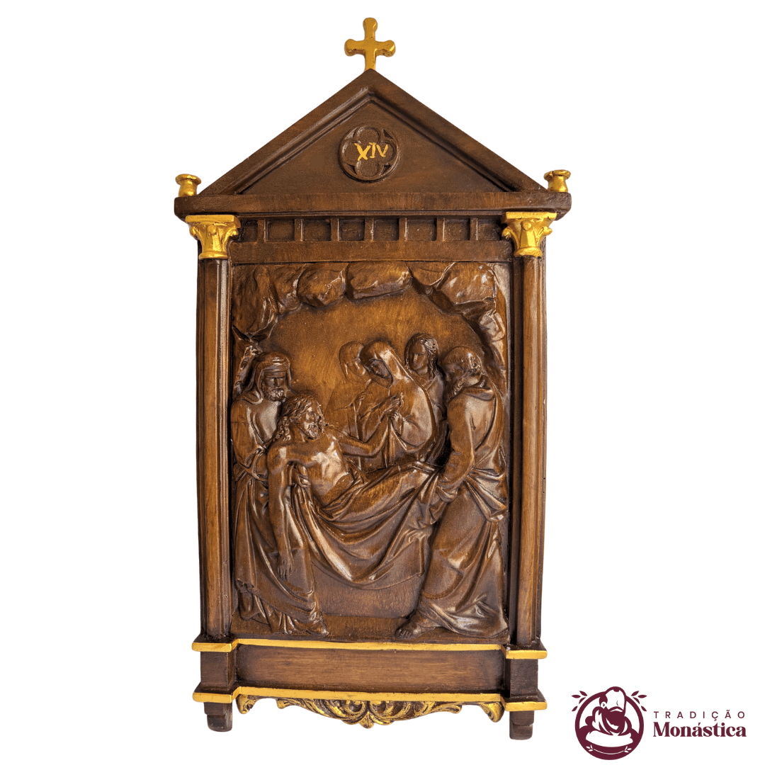 Via Sacra feita em Resina com 15 Estações - Madeira Romana - 14